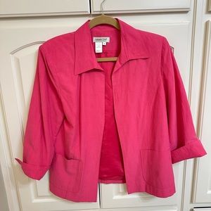 Coldwater Creek Pink Silk and Linen Jacket
